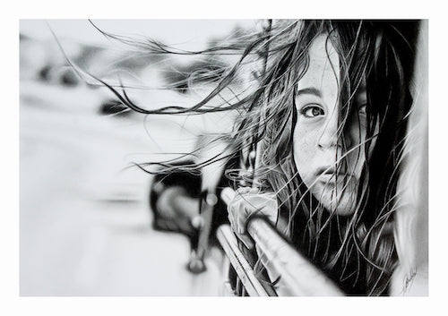 Art print of Long Road by Graham Bradshaw showing a border.