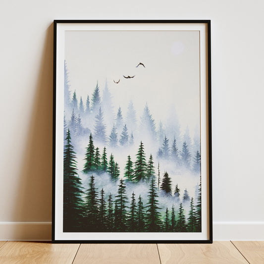 Framed art print of 3 Little Birds by Graham Bradshaw.