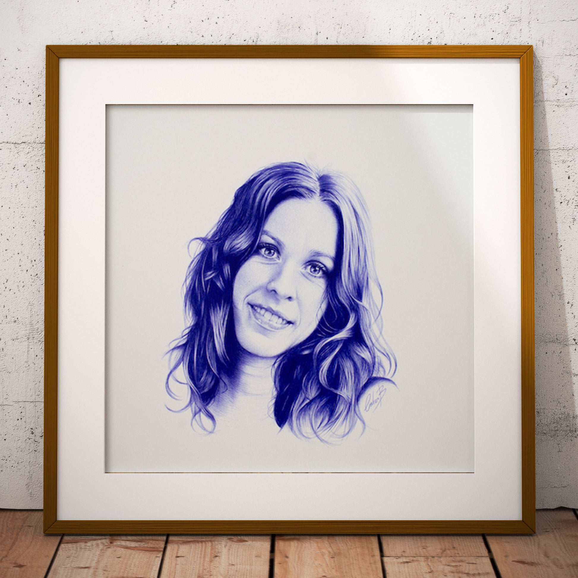 Framed art print of Alanis Morissette by Graham Bradshaw.